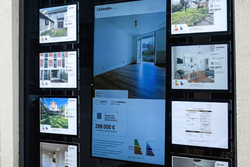 Ecran annonces immobilières