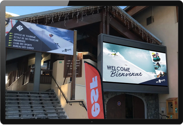 L’affichage dynamique en outdoor dans les stations de ski