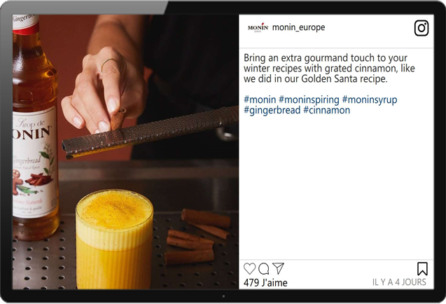 Collaboration avec Monin pour le widget Instagram