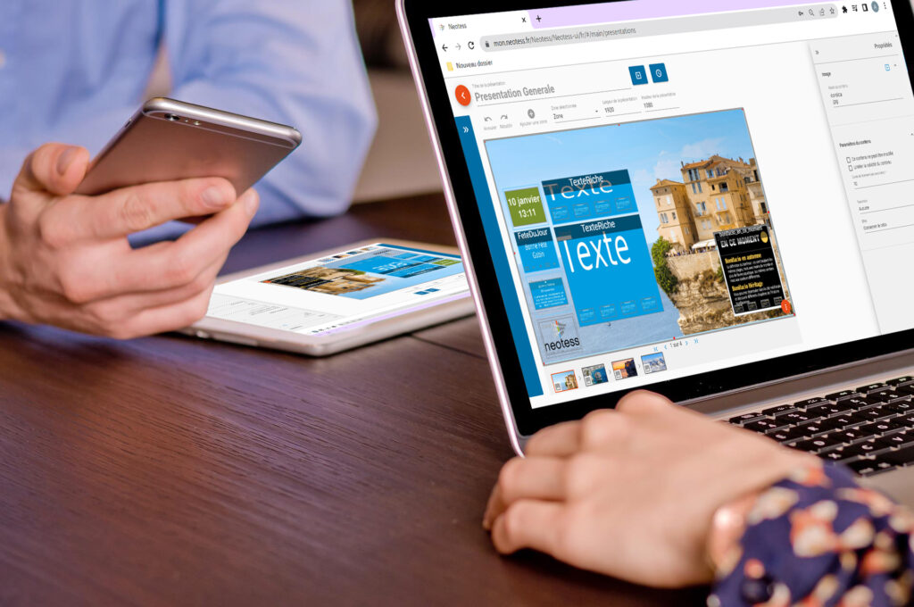 Solution full web neotess disponible sur ordinateur, tablette et smartphone