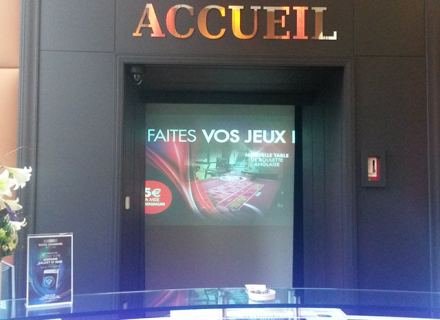 Ecran affichage dynamique casino JOA