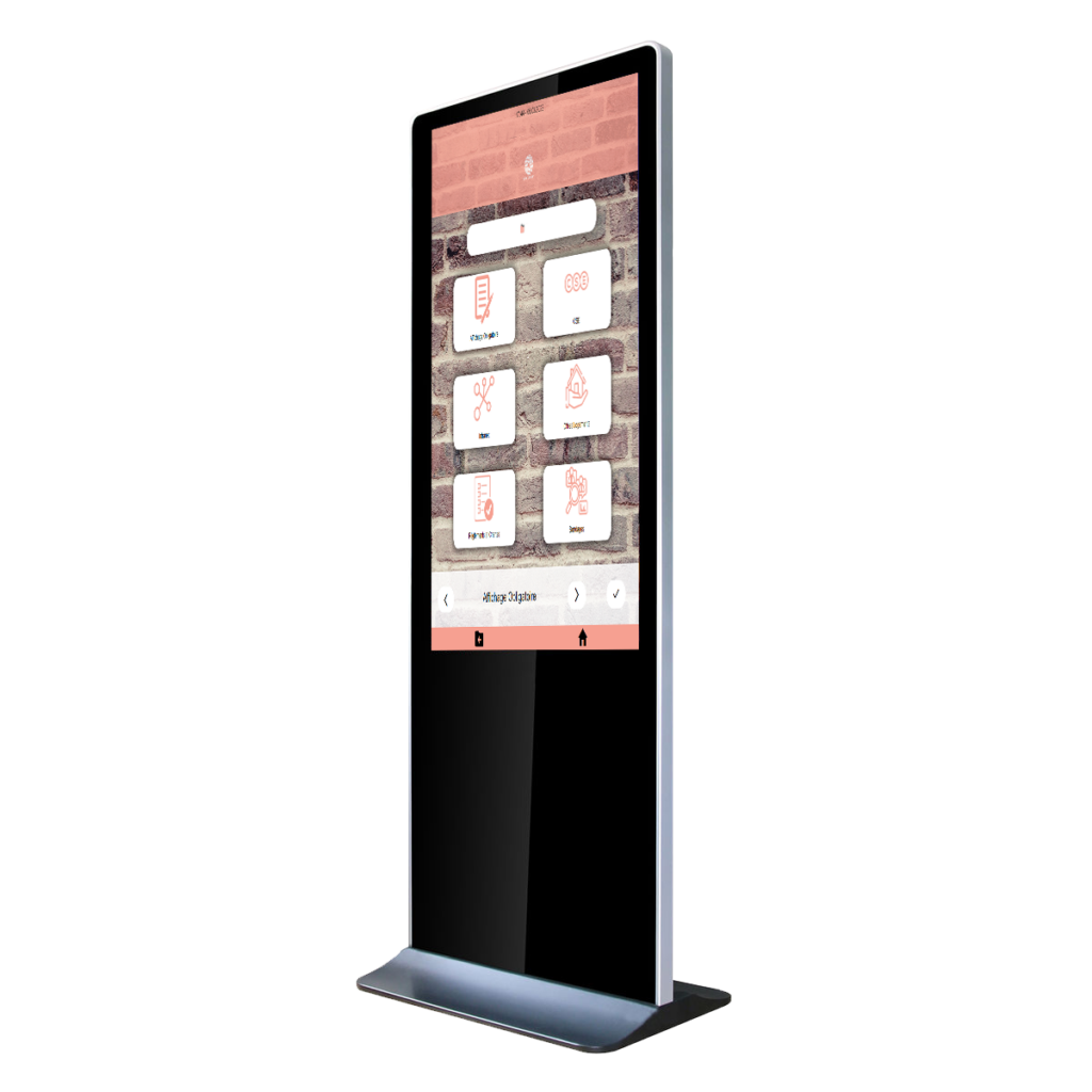 L’affichage réglementaire simplifié avec l'affichage dynamique sur totem Neotess Touch