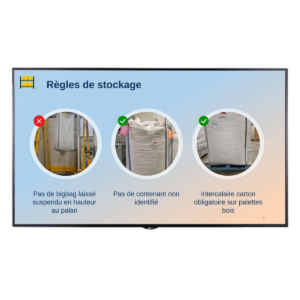 Optimiser la productivité avec les écrans d'affichage dynamique pour informer sur les règles de sécurité
