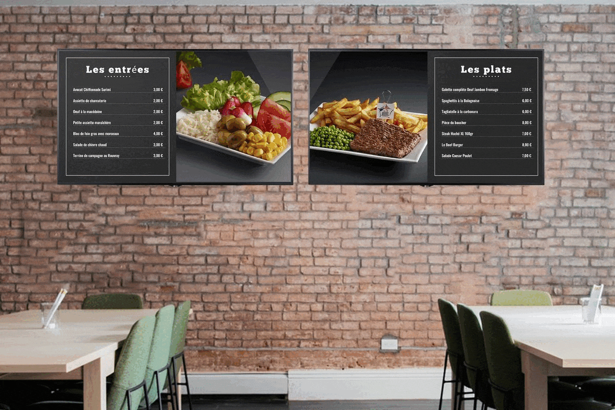 Affichage dynamique pour menu board