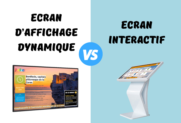 Ecran affichage dynamique VS écran interactif