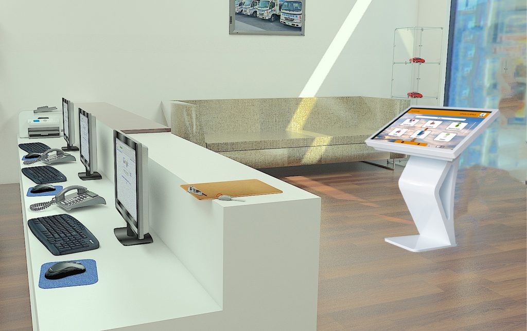 Borne tactile 32 pouces Access - Mise en situation