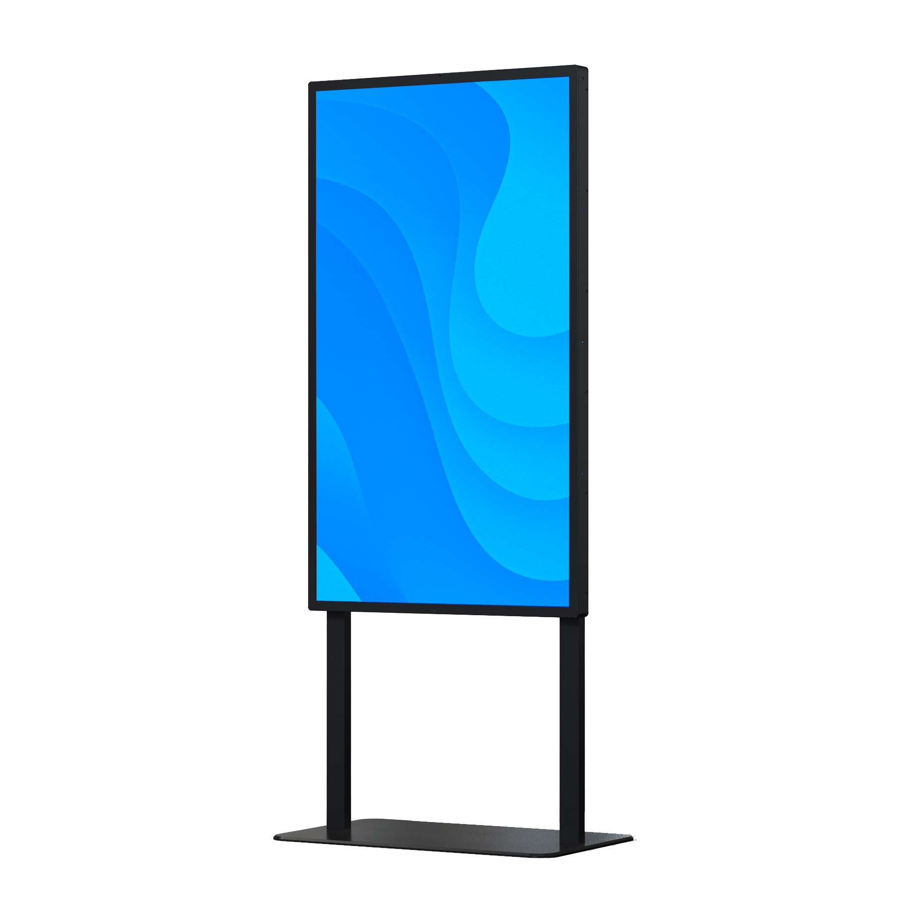 Ecran pour vitrine magasin en totem caisson