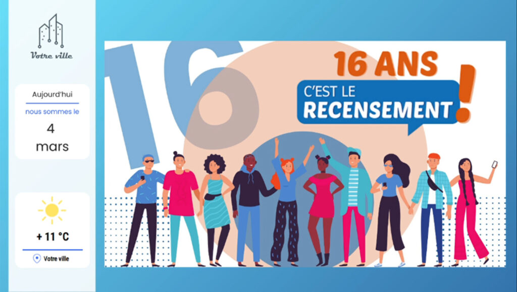 Affichage dynamique mairie - Recensement