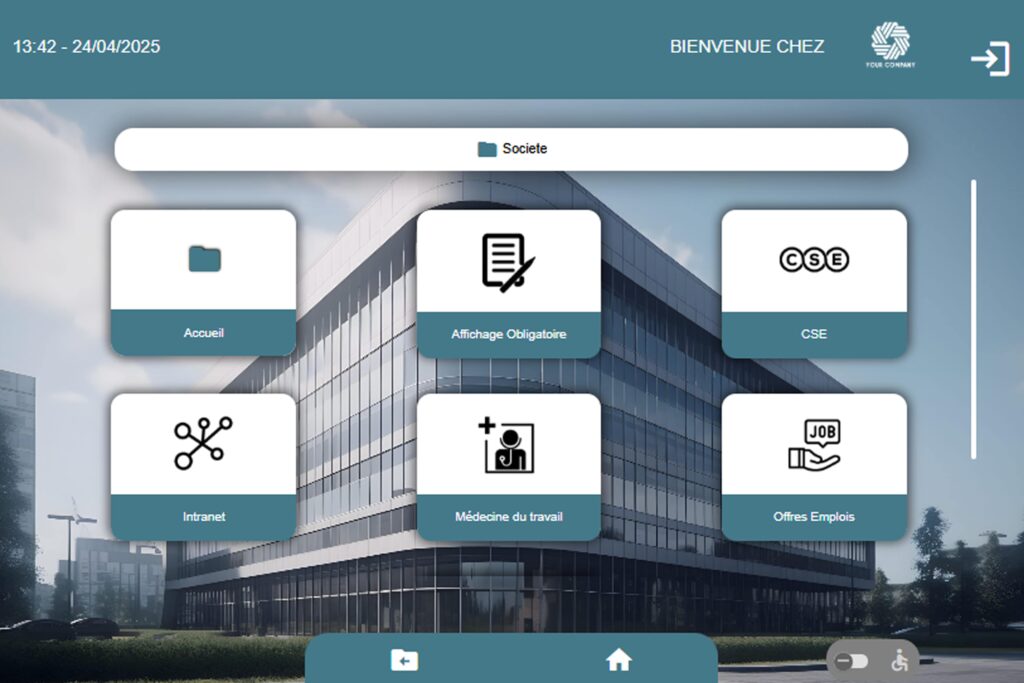 Ecran communication affichage obligatoire