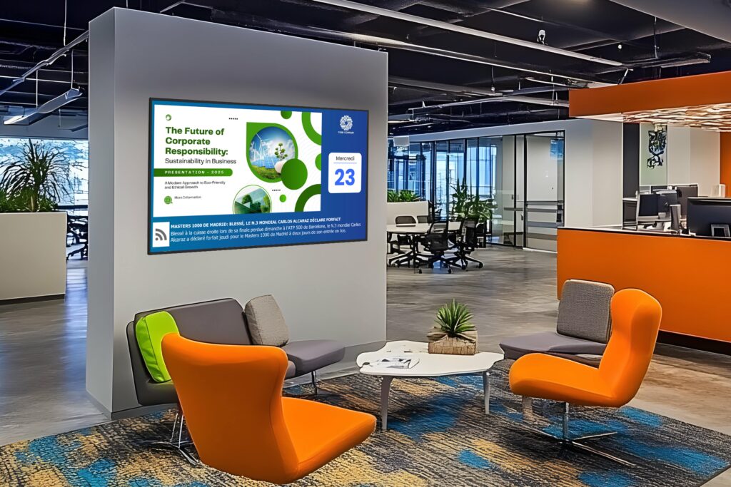 Ecran communication entreprise RSE