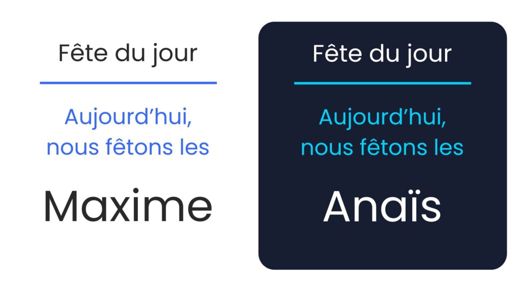 Fete du jour