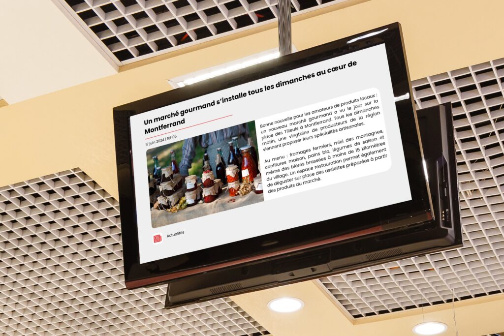 Mise en situation widget actualité