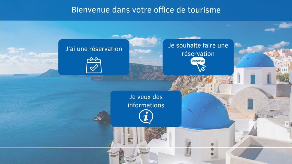 Affichage dynamique tourisme - Menu tactile