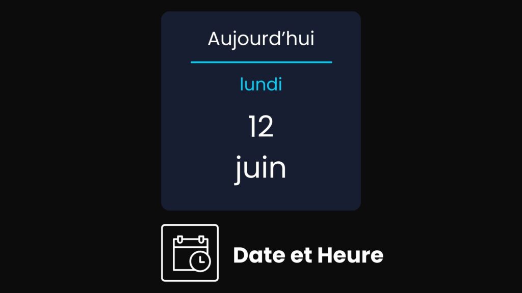 Widget Neotess Date et Heure