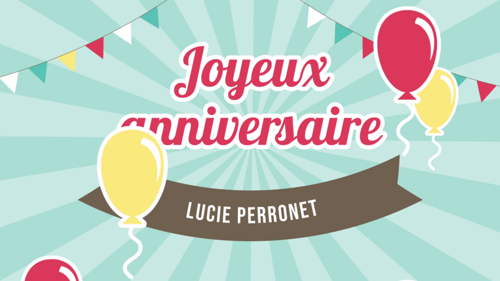 Vidéo personnalisable Anniversaire