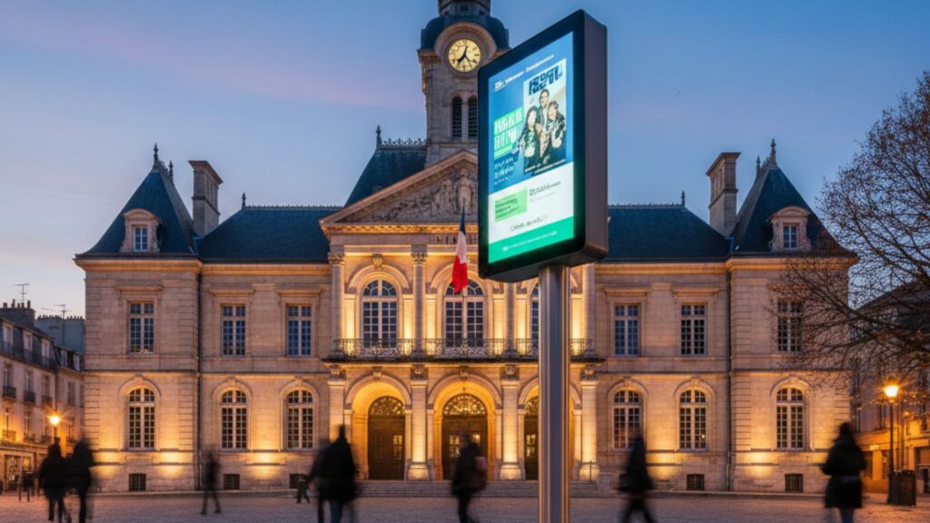 Panneaux Led outdoor mairie