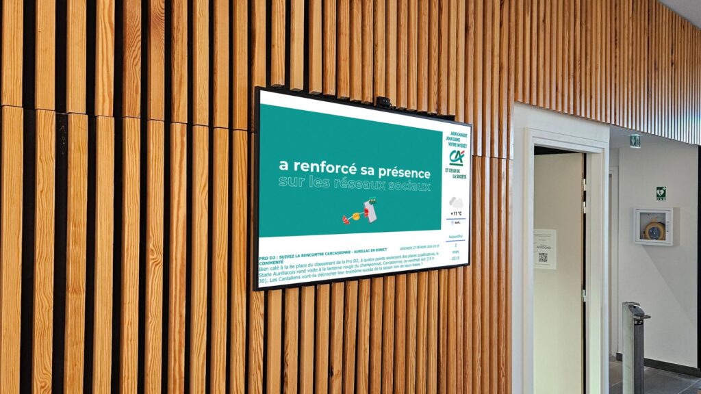 Affichage dynamique Crédit Agricole centre France Aurillac