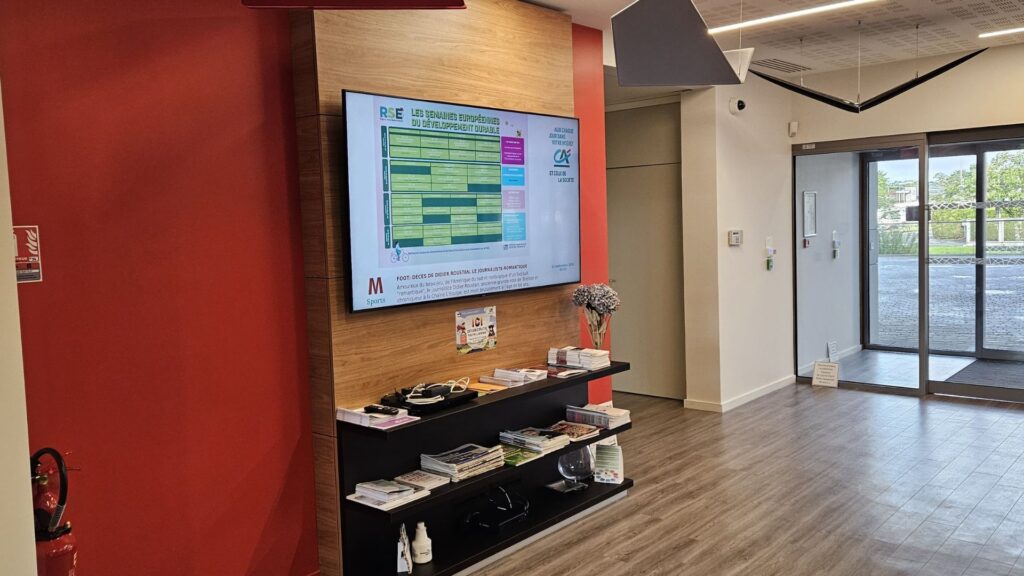 Affichage dynamique accueil crédit agricole centre france