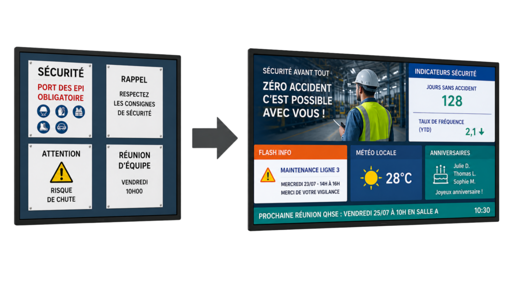 Affichage papier vs affichage dynamique