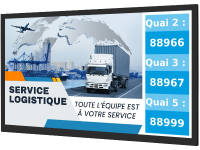 Ecran 43 pouces affichage accueil chauffeur