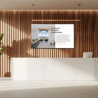Ecran mural accueil visiteurs