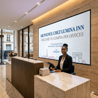 Ecran led accueil visiteurs