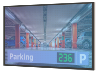 Mur led gestion parking